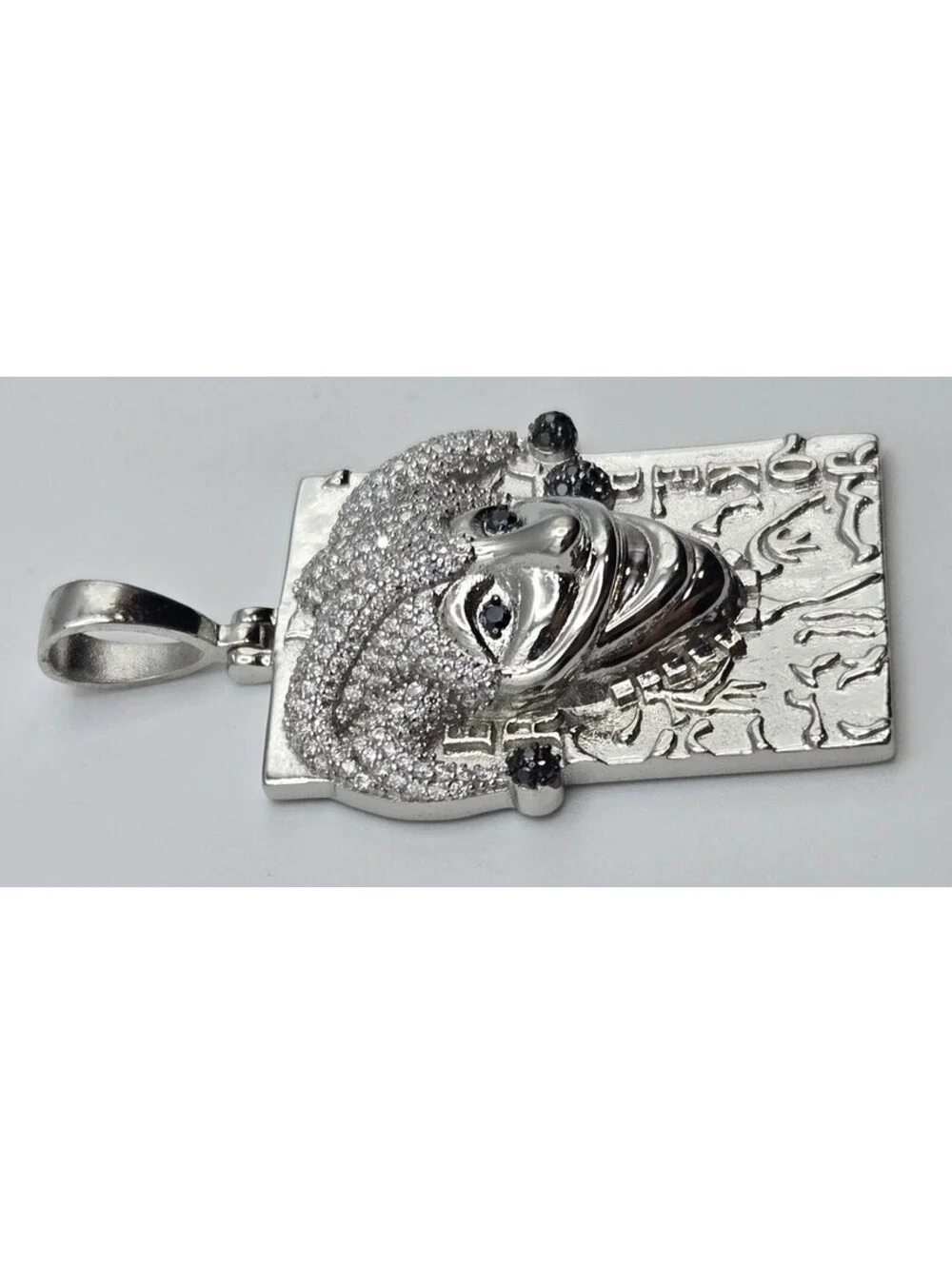 NEW Solid 925 Sterling Silver Joker Playing Card Pendant 4.0 CTW MOISSANITE Iced